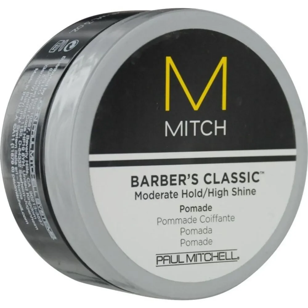 Paul Mitchell Barber's Classic Moderate Hold High Shine Pomade for Men 3 oz